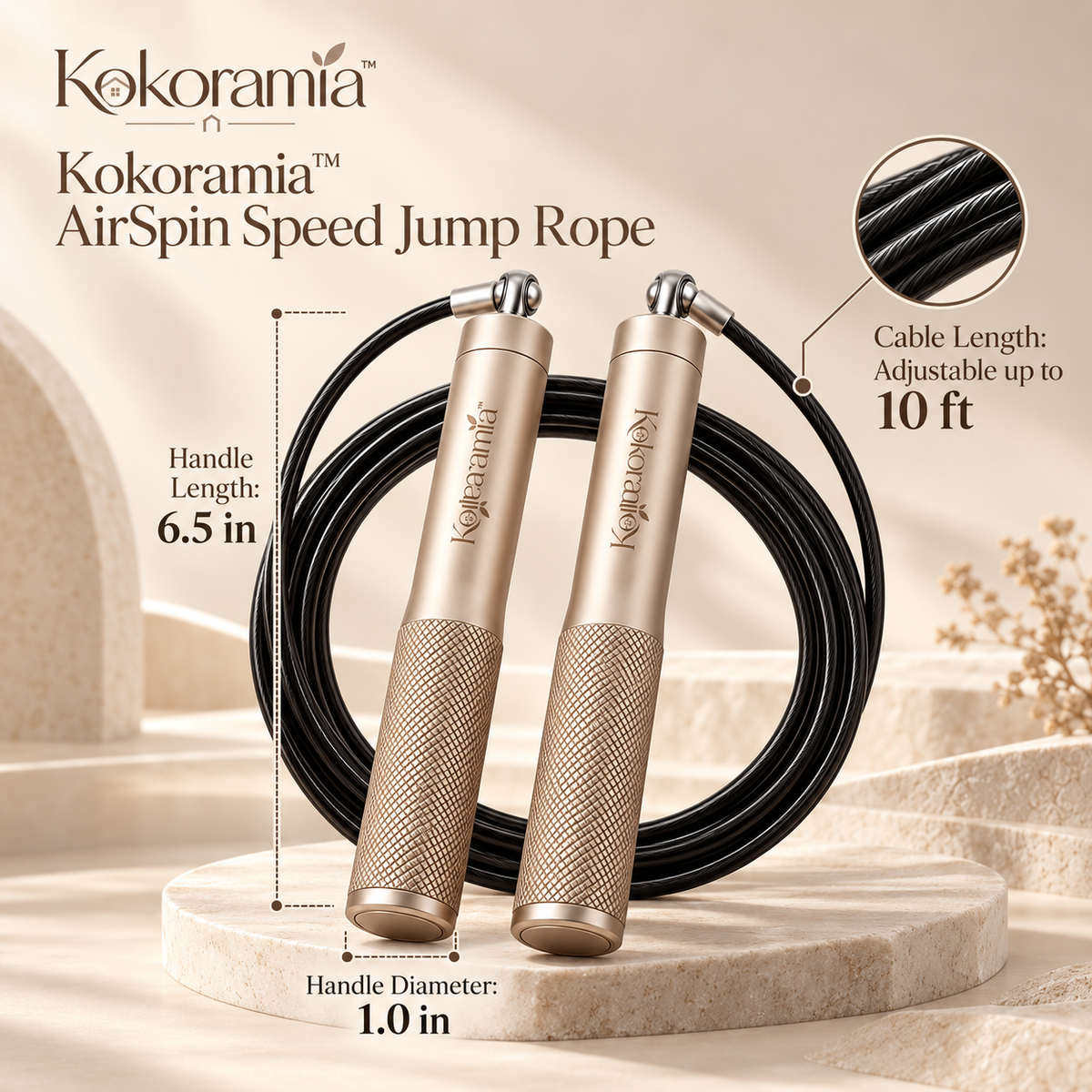 Kokoramia™ AirSpin Speed Jump Rope