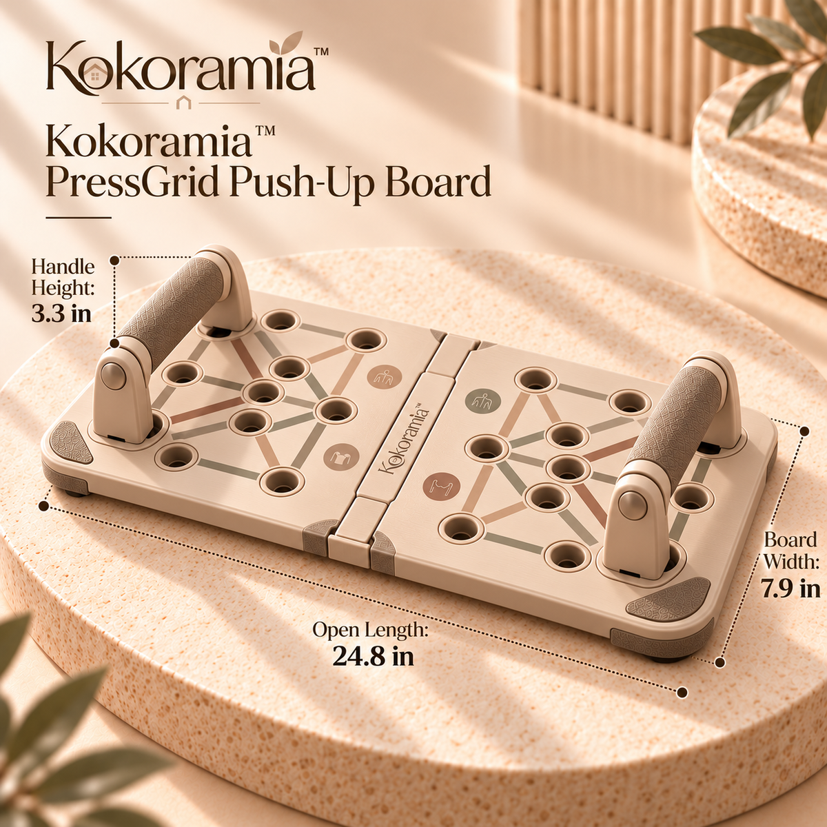 Kokoramia™ PressGrid Push-Up Board