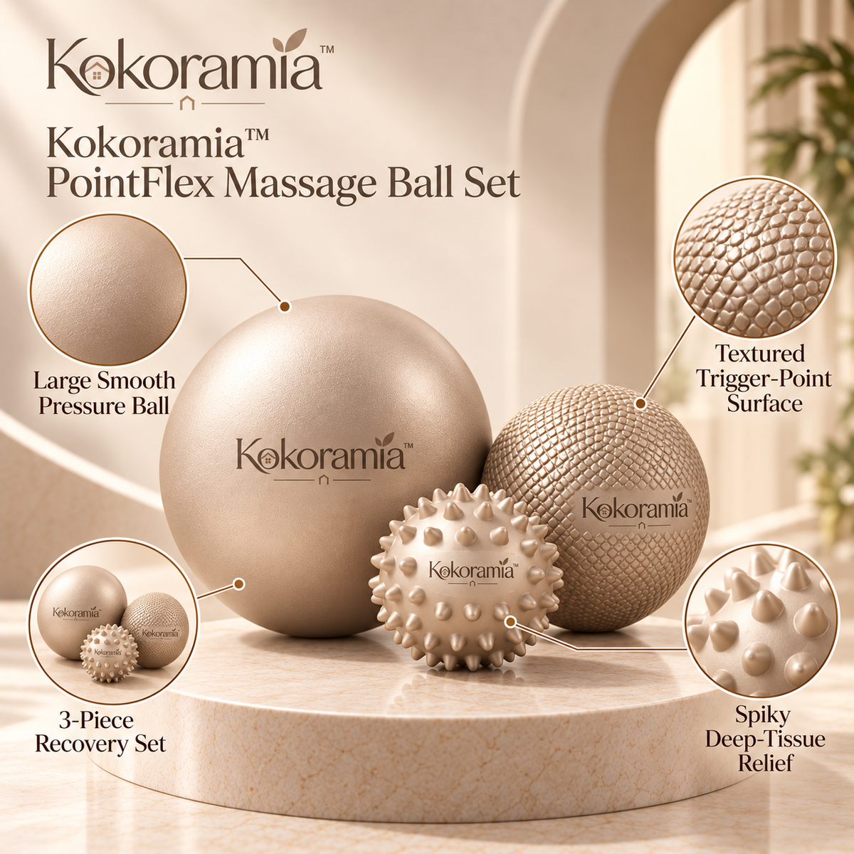Kokoramia™ PointFlex Massage Ball Set