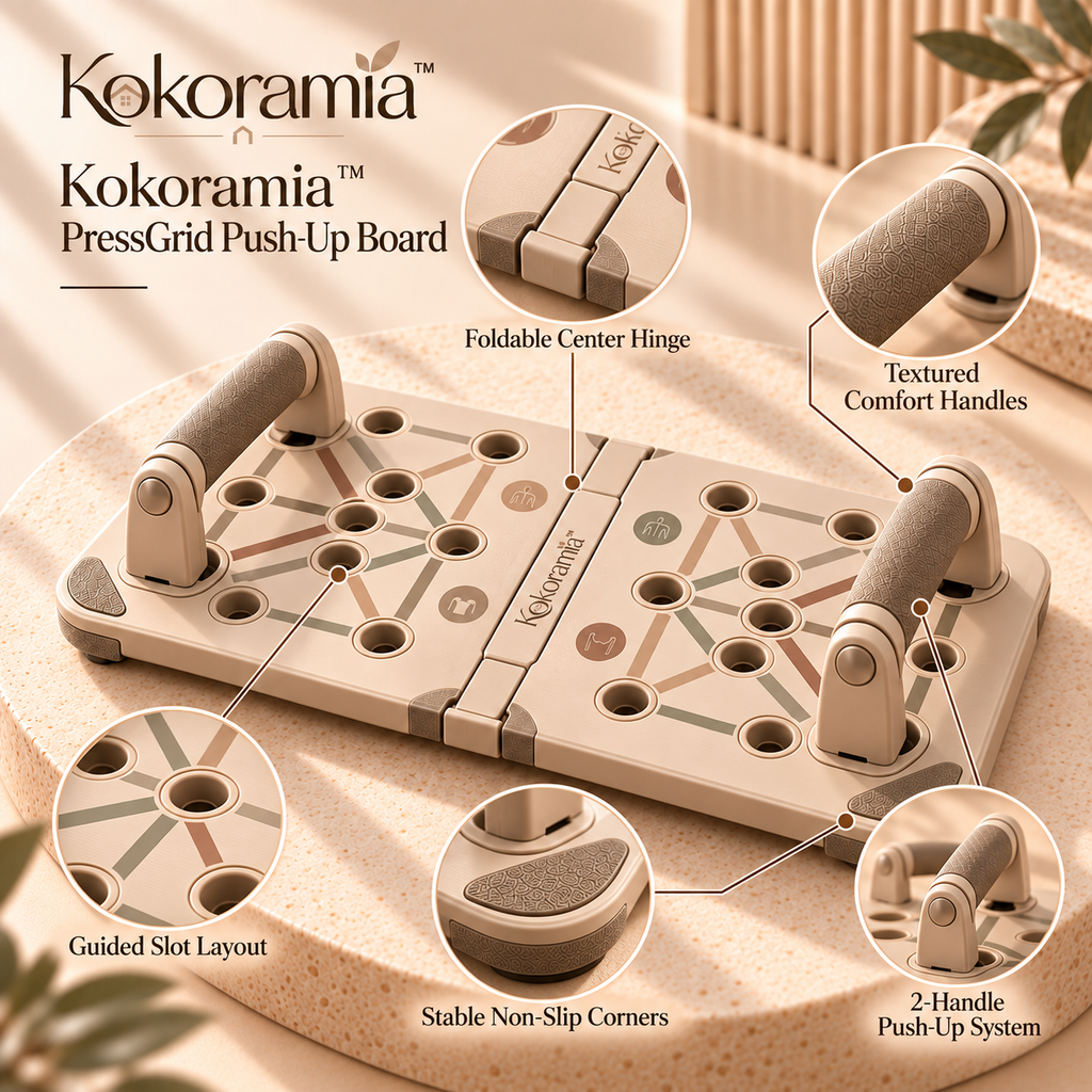 Kokoramia™ PressGrid Push-Up Board