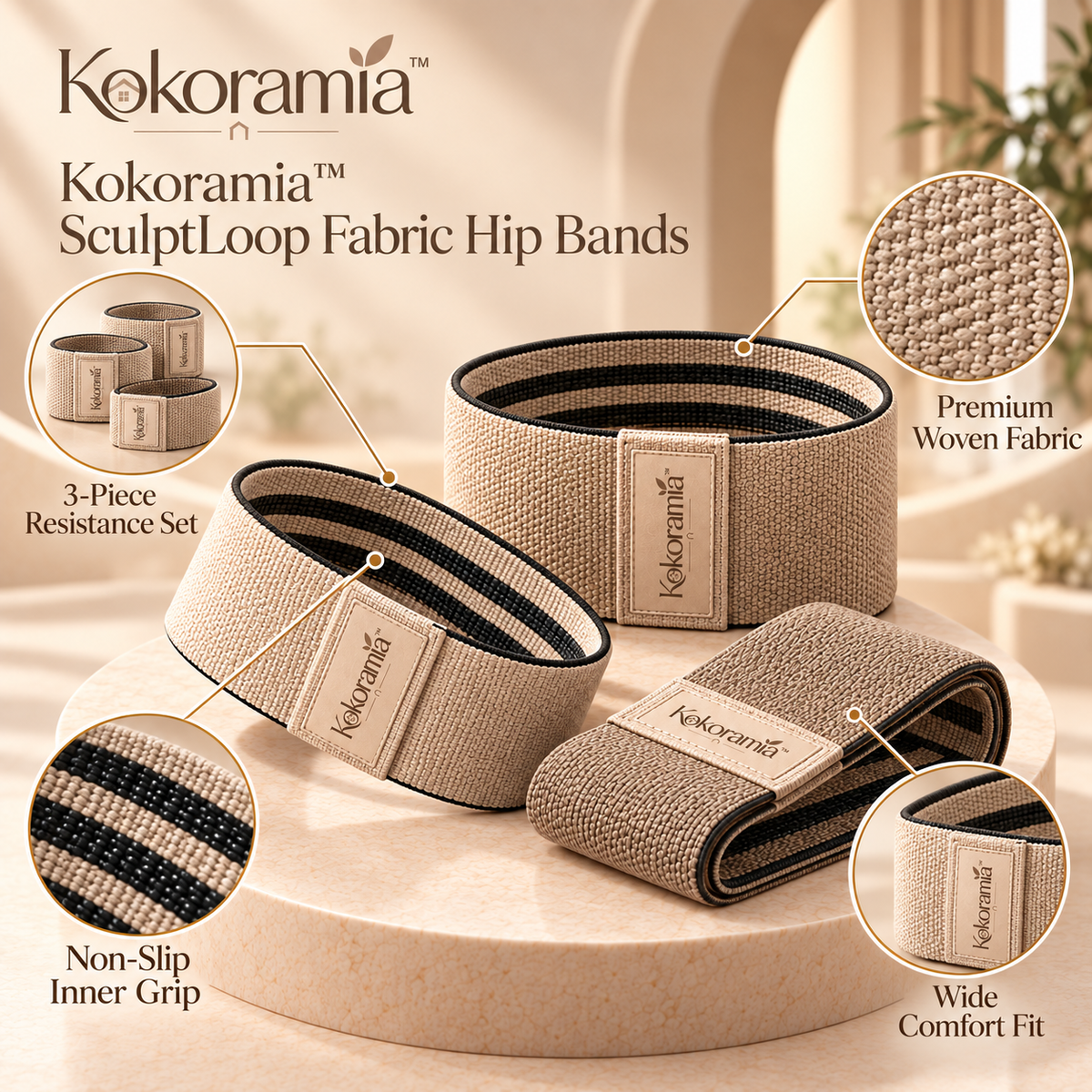 Kokoramia™ SculptLoop Fabric Hip Bands